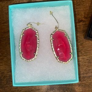 Red iridescent Kendra Scott earrings